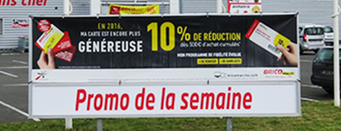 Bâche publicitaire économique pour manifestation