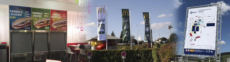 Réalisation de bâche publicitaire pour le stade de Aubagne