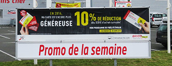 Bâche publicitaire économique pour manifestation